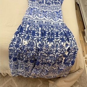 ANTONIO MELANI Blue and White Floral Dress